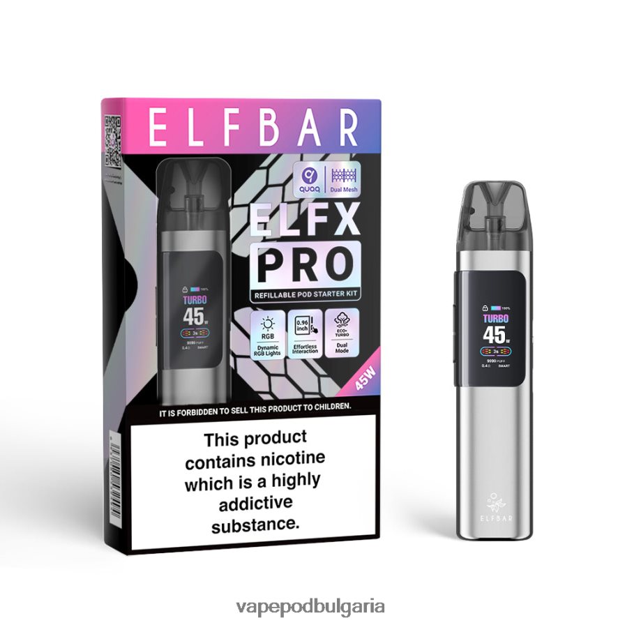 Sliver 68BX841 ELFBAR ELFX Pro Отворете POD устройство