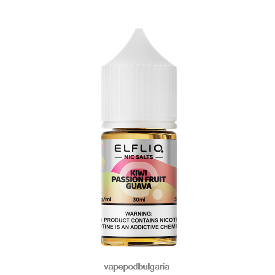 Киви пасирани плодове гуава 68BX8420 ELFBAR ELFLIQ Nic Salt 30ml
