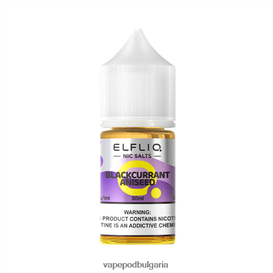 Анасон на чернокожи касис 68BX849 ELFBAR ELFLIQ Nic Salt 30ml