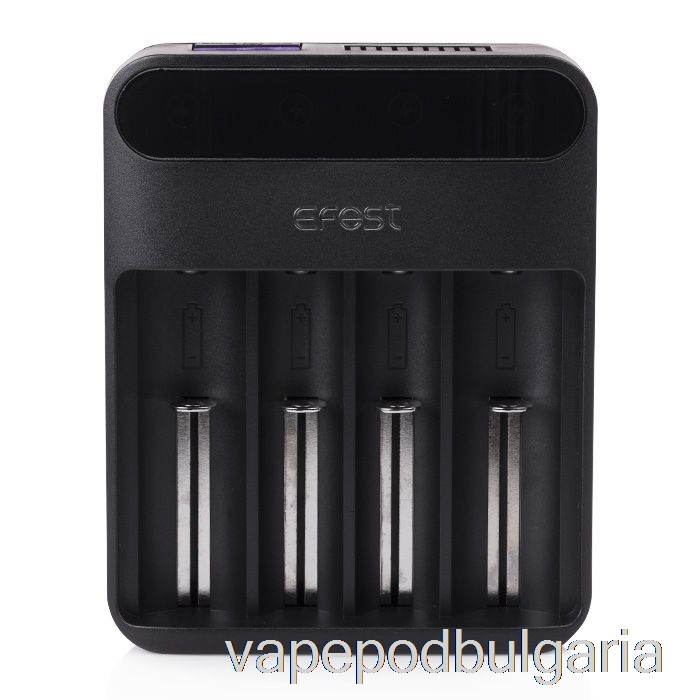 Vape 10000 Дръпки Efest Lush Q4 4-bay Intelligent Led Battery Charger