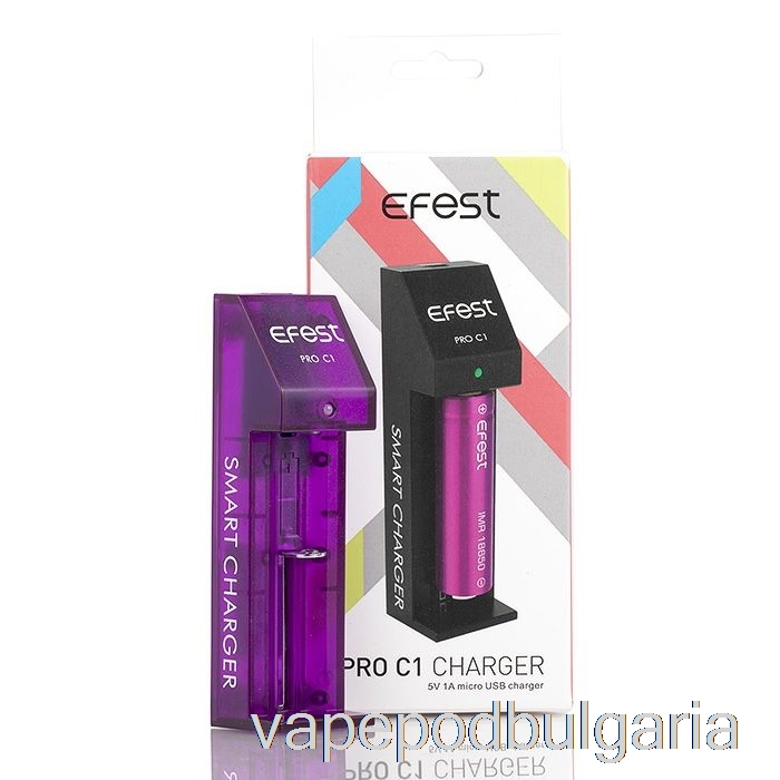 Vape Bulgaria Efest Pro C1 1-bay смарт зарядно за батерия