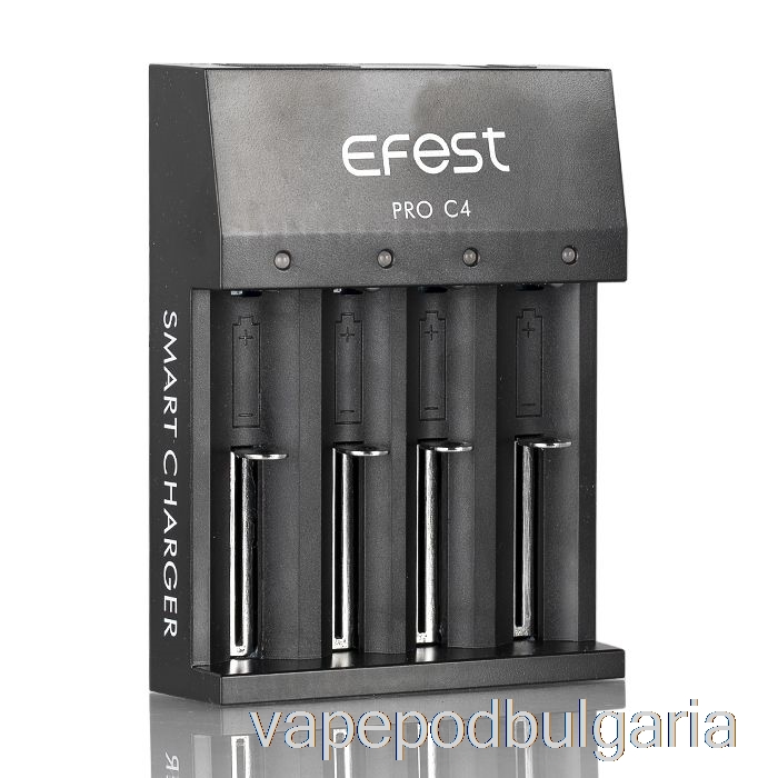 Vape Bulgaria Efest Pro C4 4-bay смарт зарядно за батерия