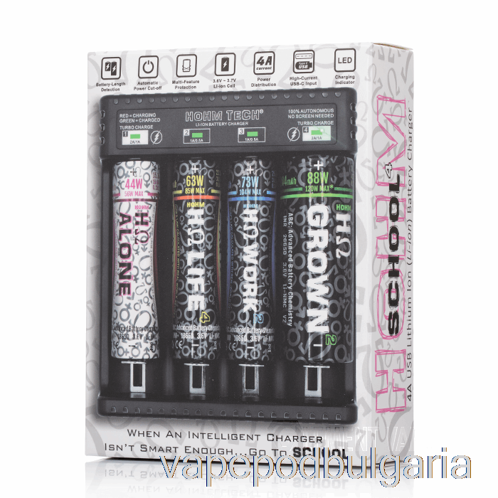 Vape 10000 Дръпки Hohm Tech School 4 4a Usb-c зарядно