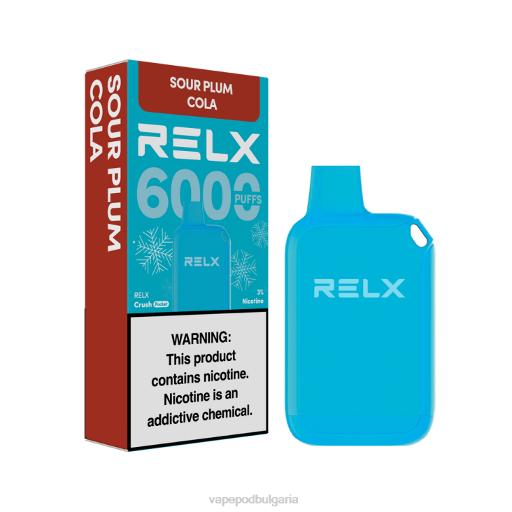Vape Bulgaria - RELX Crush Pocket 6000 ледени кола от кисели сливи 042819