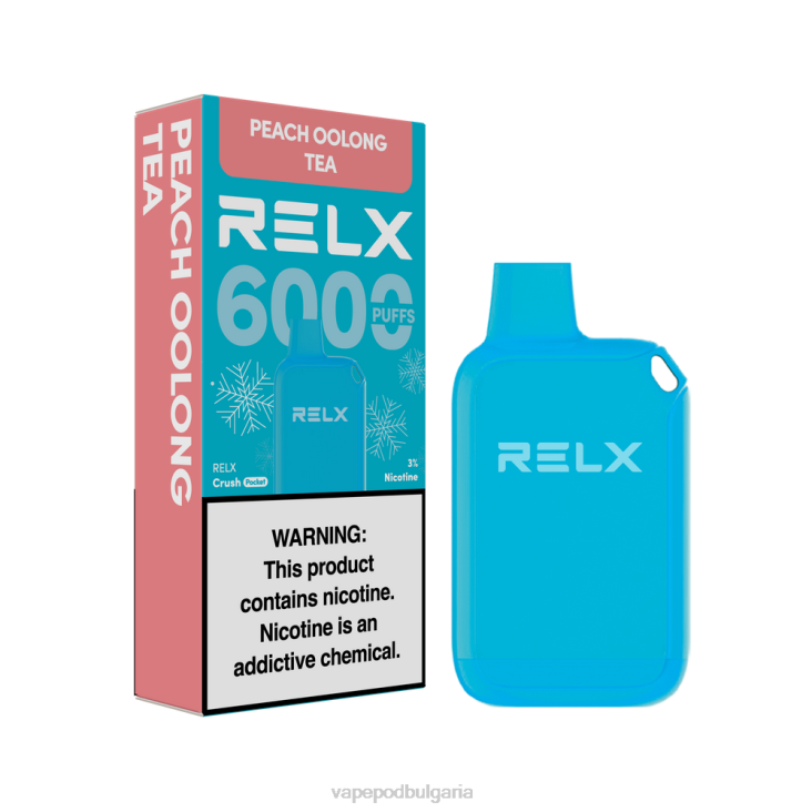 Vape Bulgaria - RELX Crush Pocket 6000 ледени прасковен чай oolong 042810