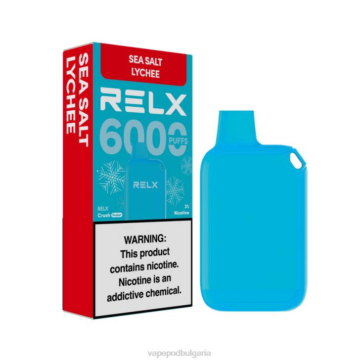 Vape Течности - RELX Crush Pocket 6000 ледени морска сол личи 042814