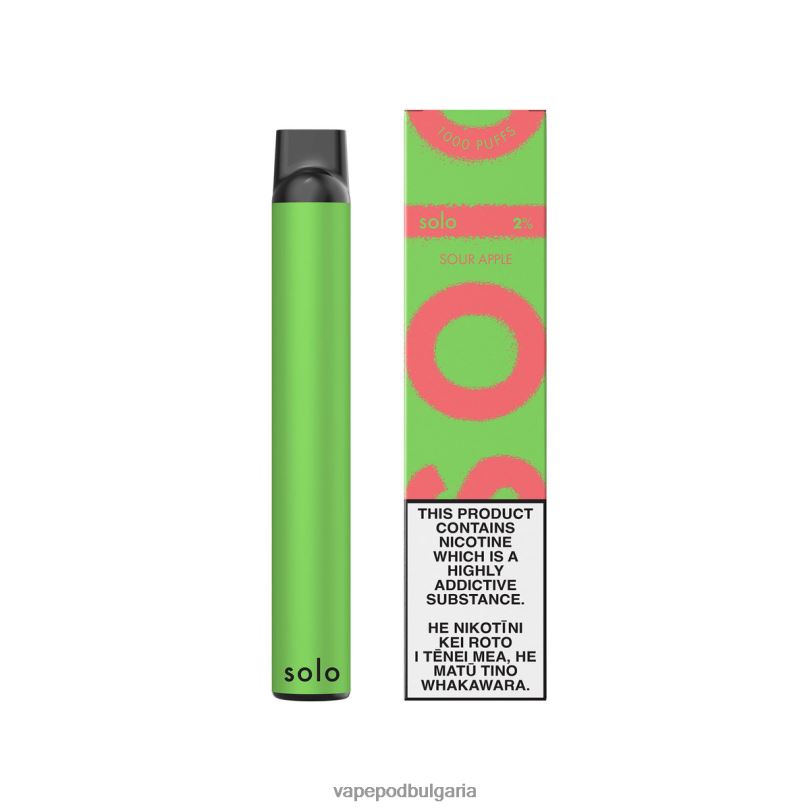 Vape Течности - Solo вейп за еднократна употреба 2VVB45 кисела ябълка