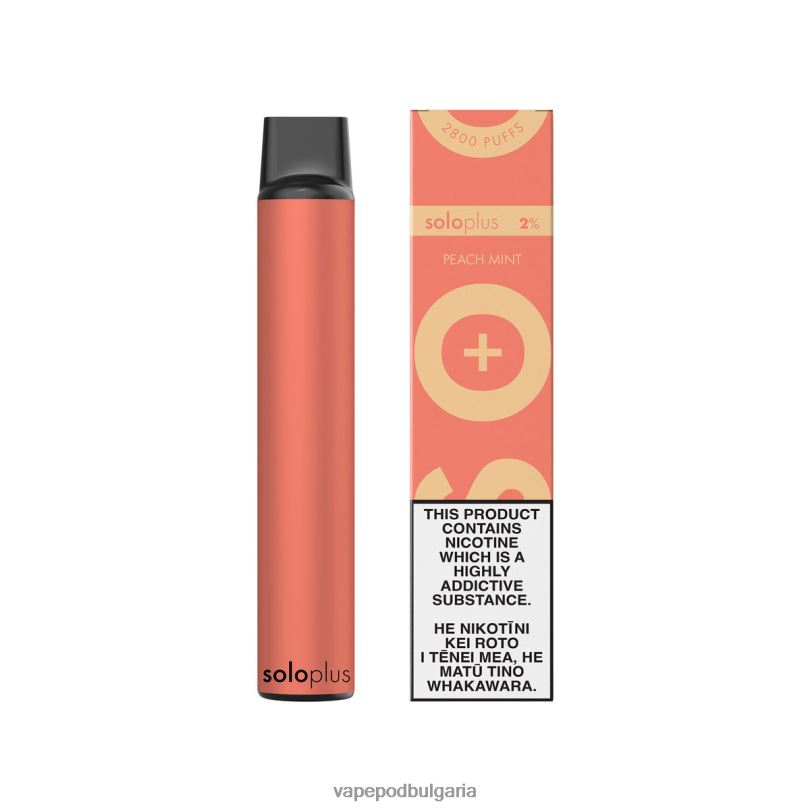 Vape Течности - Solo Plus вейп за еднократна употреба 2VVB423 праскова мента