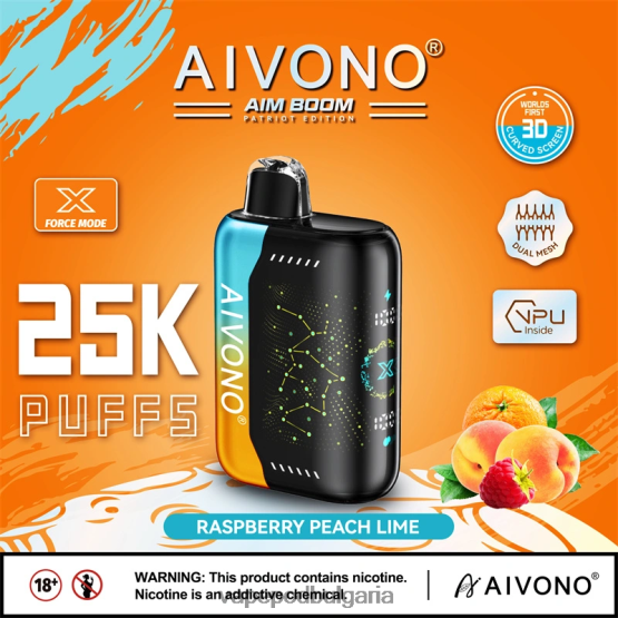 Vape Течности - малина праскова лайм Aivono AIM BOOM 25 000 0V062R350