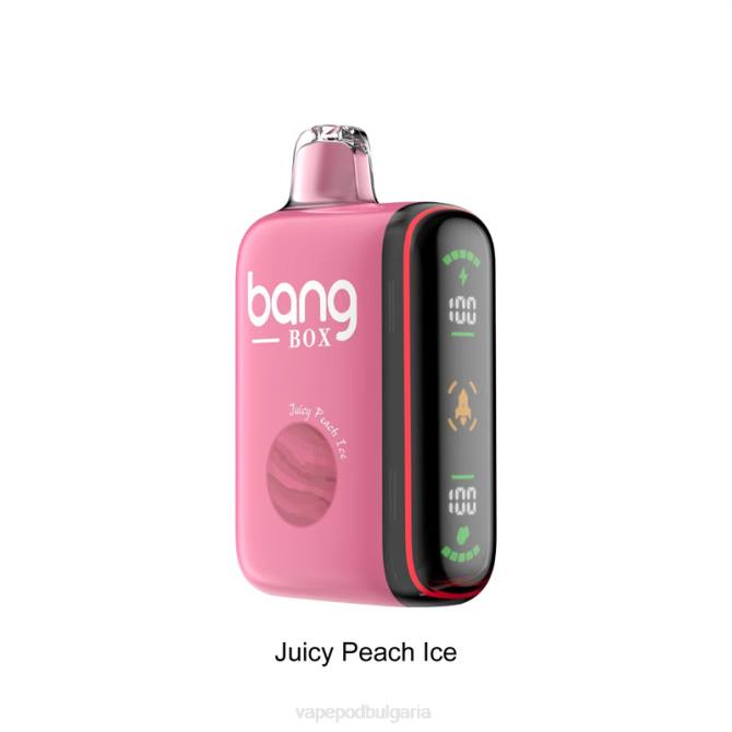 Vape Течности - Bang Box 9000-18000 впръсквания интелигентен дисплей за мощност 2TZH29 сочен прасковен лед