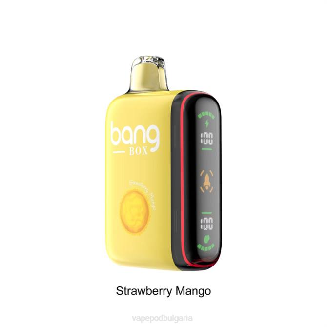 Vape Течности - Bang Box 9000-18000 впръсквания интелигентен дисплей за мощност 2TZH35 ягода манго