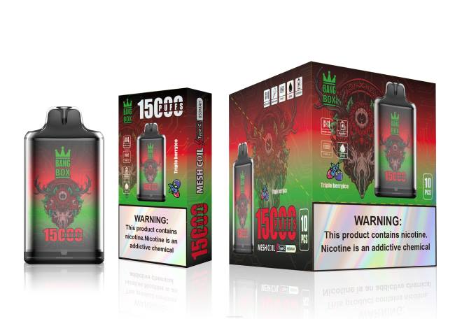 Vape Течности - Bang Box s1-15000 впръсквания 2TZH104 троен горски лед