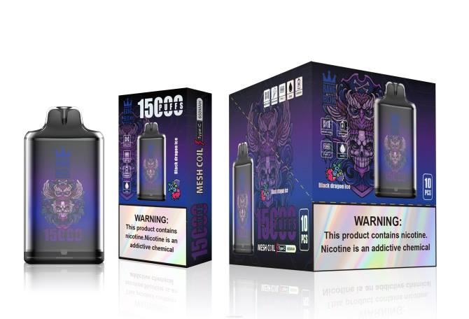 Vape Течности - Bang Box s1-15000 впръсквания 2TZH110 черен драконов лед