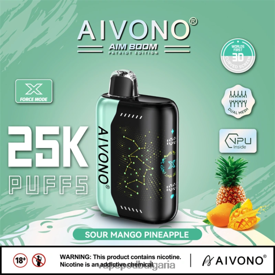 Vape Bg - кисело манго ананас Aivono AIM BOOM 25 000 0V062R351