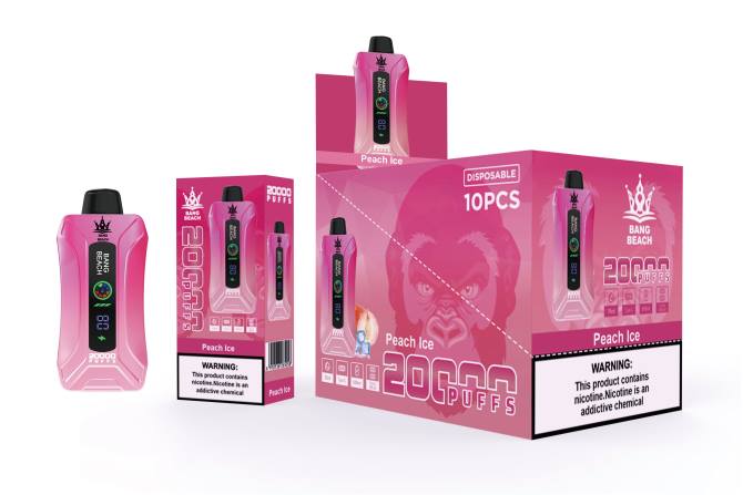 Vape Bg - Bang Beach 20000 впръсквания смарт екран vape 2TZH9 прасковен лед