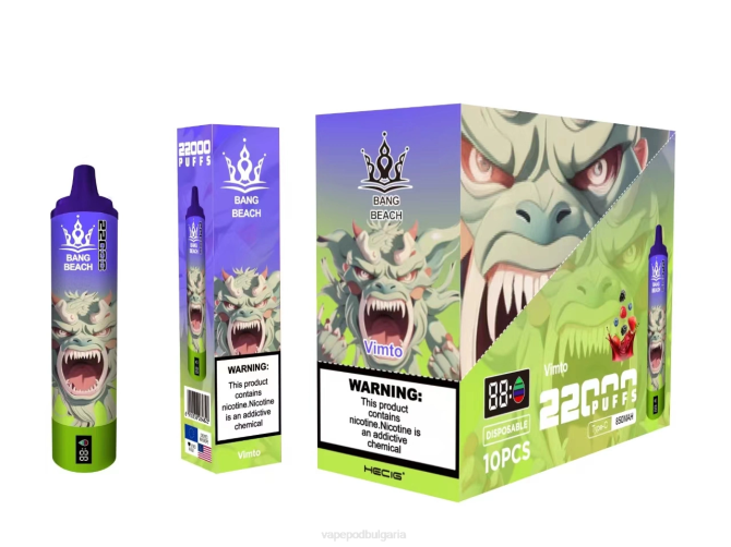 Vape Bg - Bang Beach Смарт екран с 22000 впръсквания 2TZH18 vimto