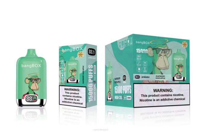 Vape Bg - Bang Box 15000 впръсквания 2TZH42 малина кисела ябълка