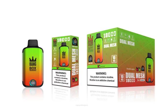 Vape Bg - Bang Box 18000 впръсквания 2TZH93 двойна ябълка