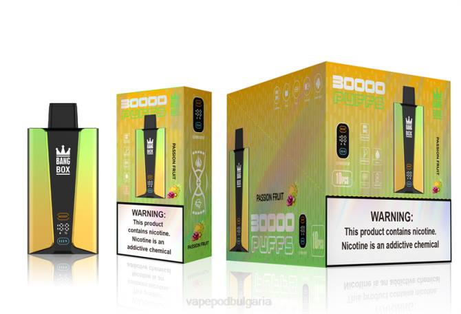 Vape Bg - Bang Box Смарт екран с 30 000 впръсквания 2TZH84 маракуя