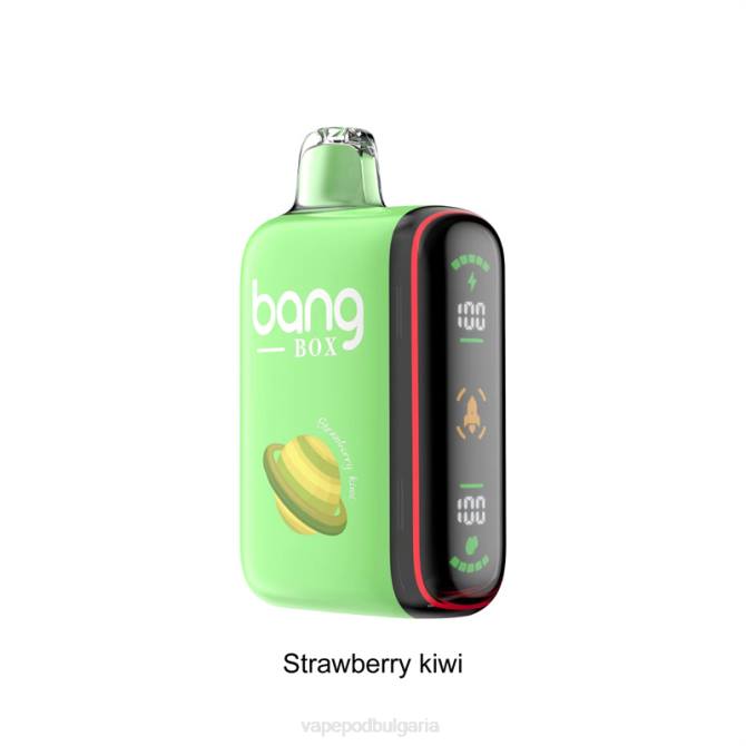 Vape Bg - Bang Box 9000-18000 впръсквания интелигентен дисплей за мощност 2TZH27 ягодово киви