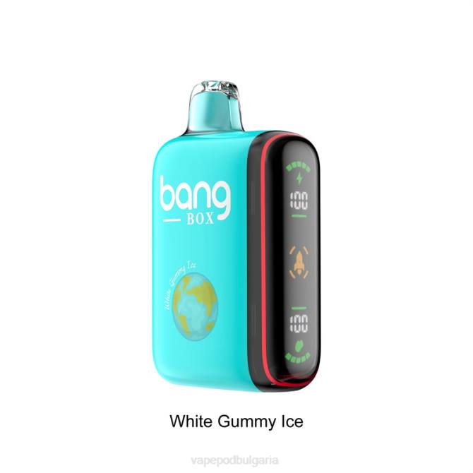 Vape Bg - Bang Box 9000-18000 впръсквания интелигентен дисплей за мощност 2TZH30 бял смолист лед