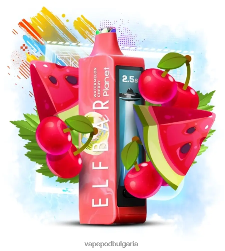Vape Bg - Elf Bar Planet 25 000 диня череша 4V448L21