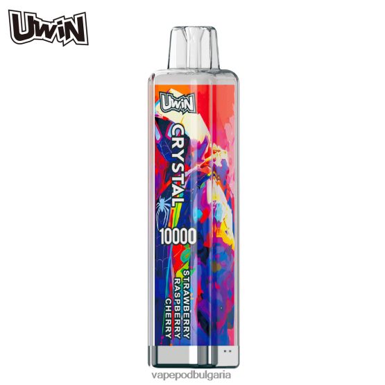 Vape Bg - ягода малина череша UWIN CRYSTAL 10000 вейпове за еднократна употреба 0V062R372