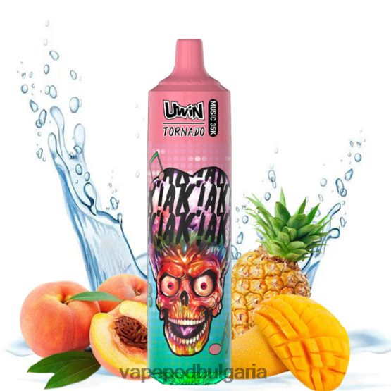 Vape Bg - праскова манго ананас UWIN CRYSTAL 35k вейп за еднократна употреба 0V062R390