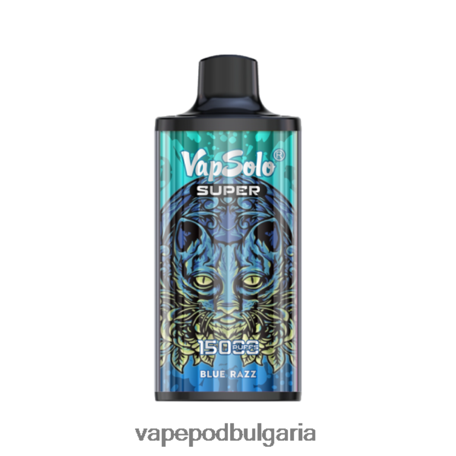 Vape Bg - Vapsolo SUPER вейп за еднократна употреба син разц B608V0126