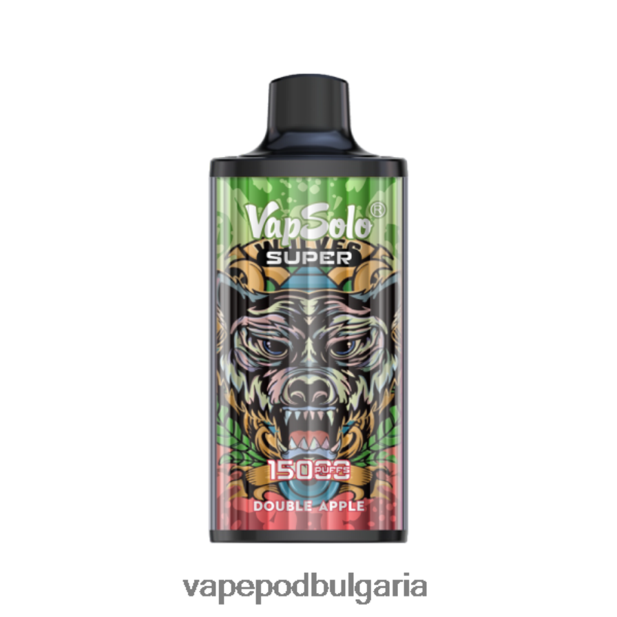 Vape Bg - Vapsolo SUPER вейп за еднократна употреба двойна ябълка B608V0129