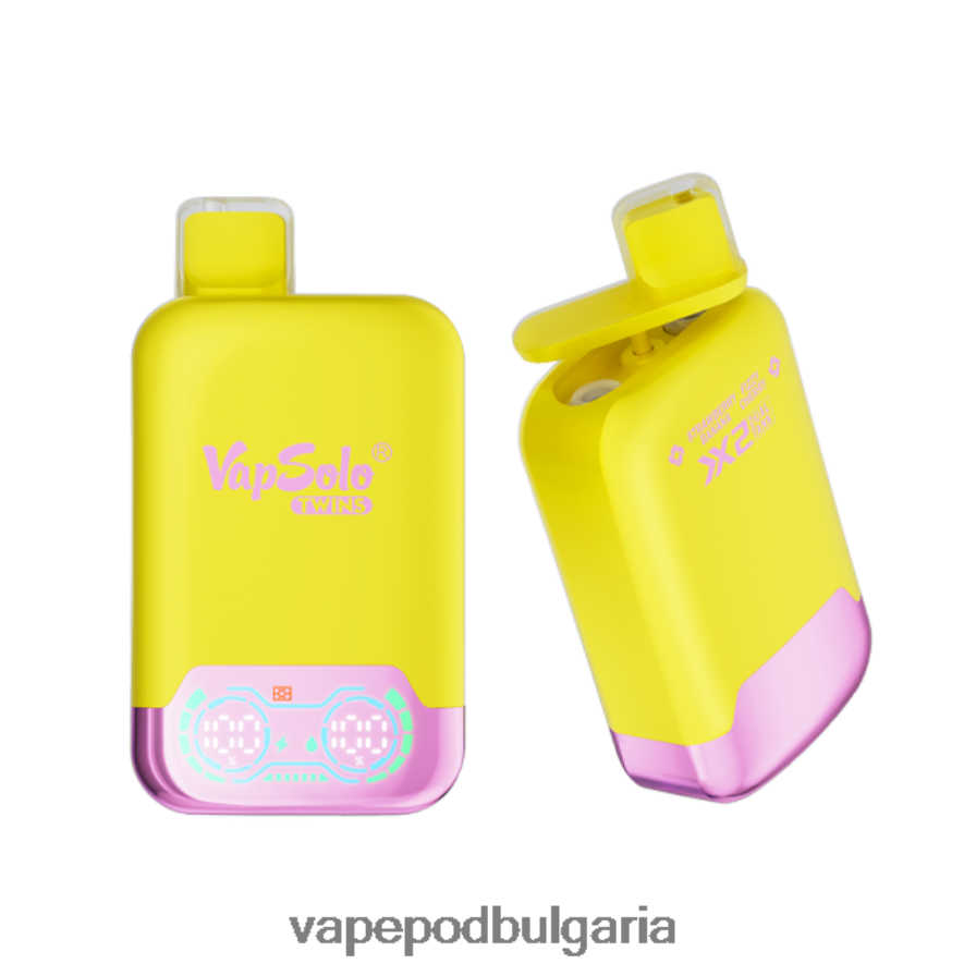 Vape Bg - Vapsolo TWINS вейп за еднократна употреба ягода банан и газирана череша B608V0144
