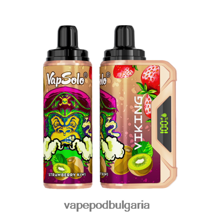 Vape Bg - Vapsolo VIKING вейп за еднократна употреба ягодово киви B608V0156