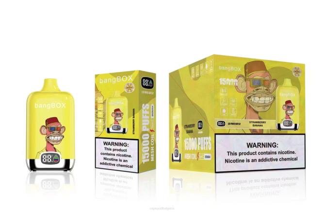 Vape Bulgaria - Bang Box 15000 впръсквания 2TZH43 ягодов банан