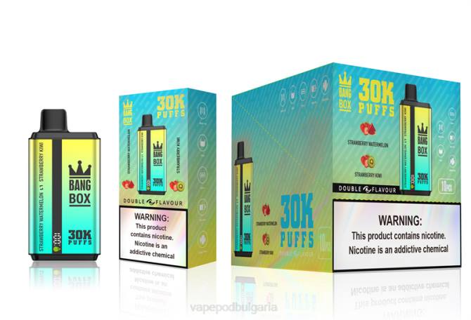 Vape Bulgaria - Bang Box 30 000 впръсквания с двоен вкус 2TZH64 ягодова диня и ягодово киви