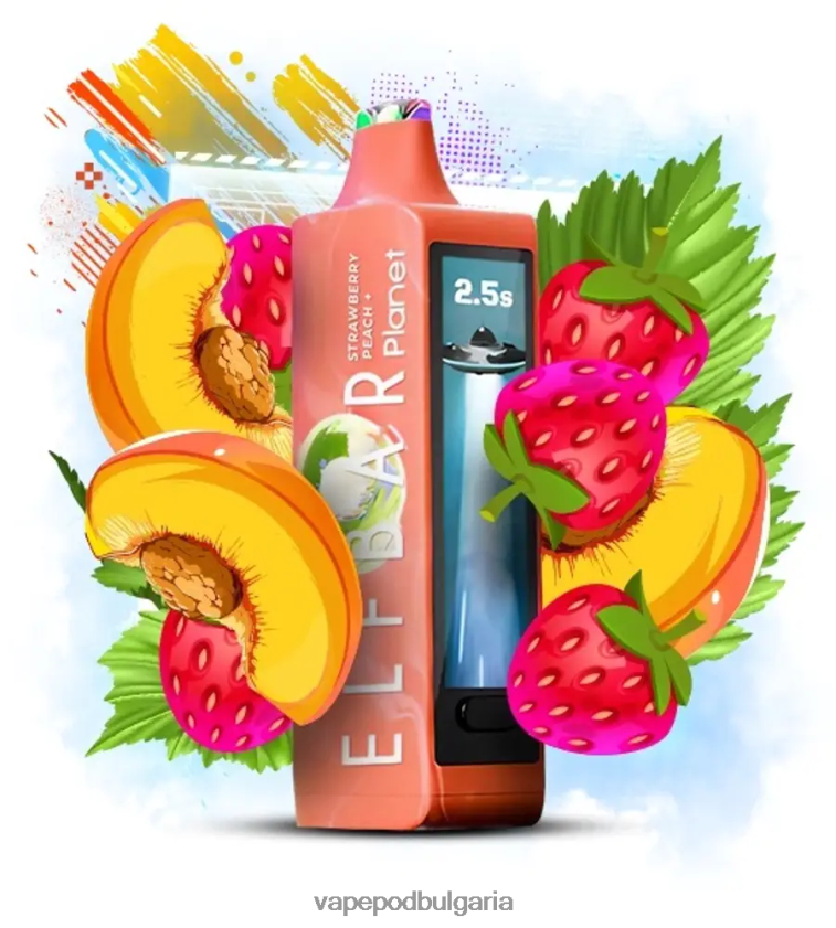 Vape Bulgaria - Elf Bar Planet 25 000 ягода праскова 4V448L28