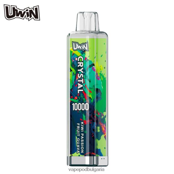 Vape Bulgaria - киви маракуя гуава UWIN CRYSTAL 10000 вейпове за еднократна употреба 0V062R373