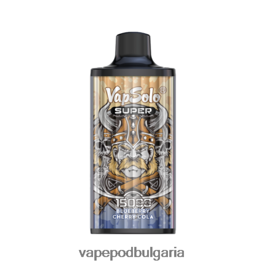 Vape Bulgaria - Vapsolo SUPER вейп за еднократна употреба боровинка череша кола B608V0127
