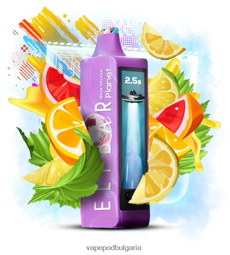 Vape Течности - Elf Bar Planet 25 000 baja splash 4V448L26