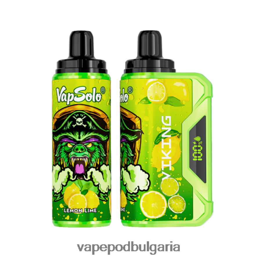 Vape Течности - Vapsolo VIKING вейп за еднократна употреба лимонов лайм B608V0152