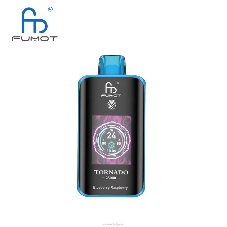 Vape Bg - боровинка малина Fumot Tornado 25000 вейпове за еднократна употреба F6FBF3