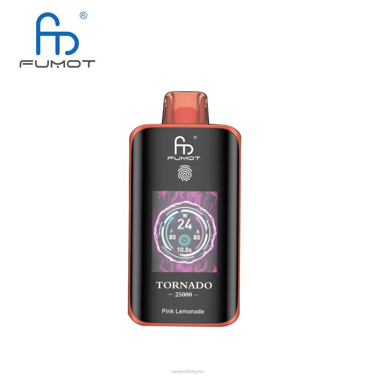 Vape Bulgaria - розова лимонада Fumot Tornado 25000 вейпове за еднократна употреба F6FBF10