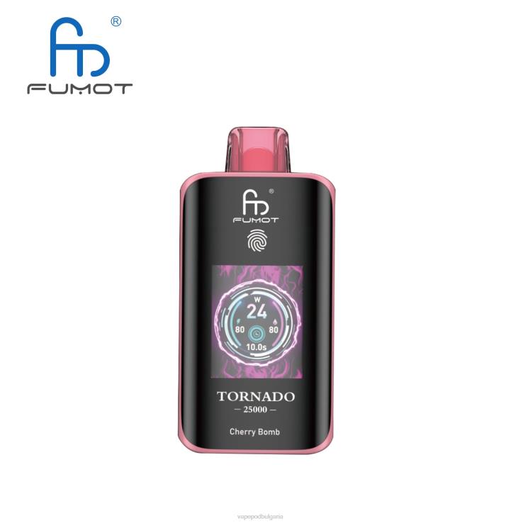 Vape Bulgaria - черешова бомба Fumot Tornado 25000 вейпове за еднократна употреба F6FBF4