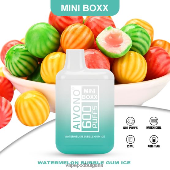Vape Bulgaria - лед от дъвка от диня Aivono AIM MINI BOXX 600 0V062R235