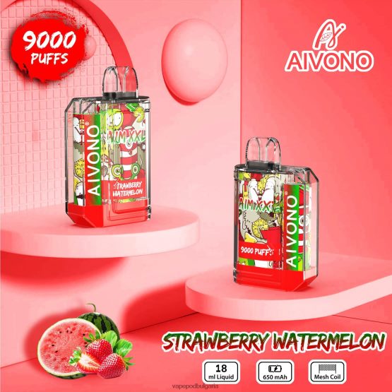 Vape Течности - ягодова диня Aivono AIM XXL 9000 прозрачен стикер за уста 0V062R53
