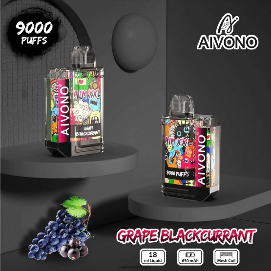 Vape Течности - грозде касис Aivono AIM XXL 9000 прозрачен стикер за уста 0V062R56