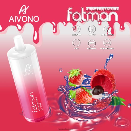 Vape Течности - ягодово личи Aivono FATMAN 6800 0V062R23