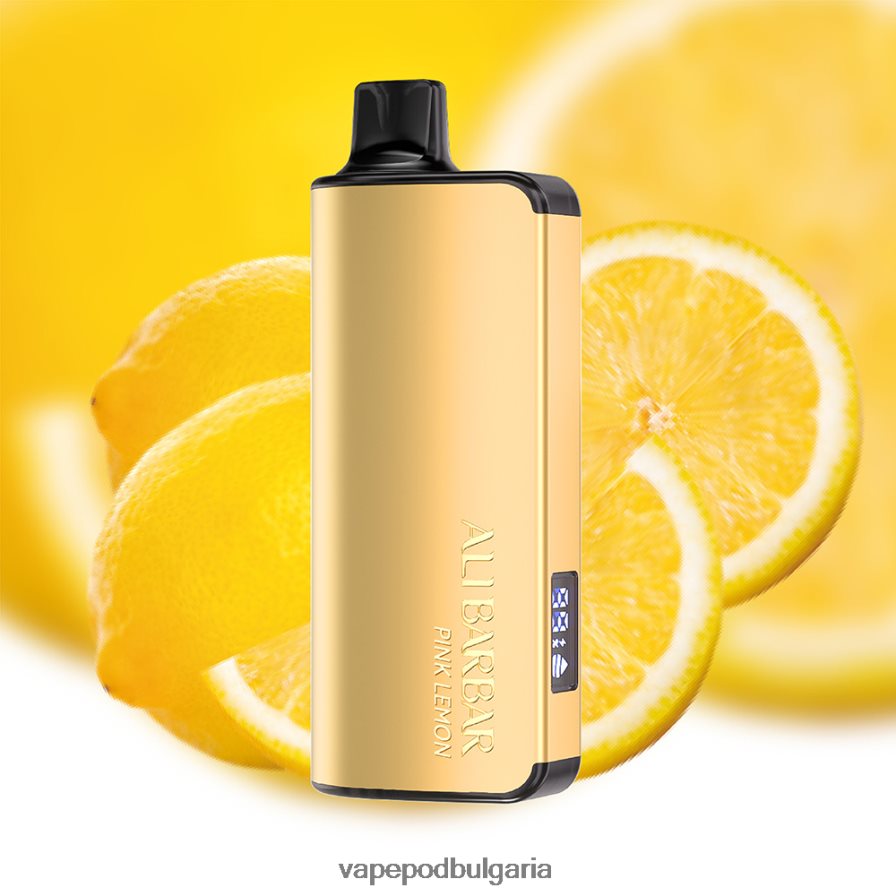 Vape Течности - Alibarbar Ingot 9000 вейп за еднократна употреба розов лимон B608V023