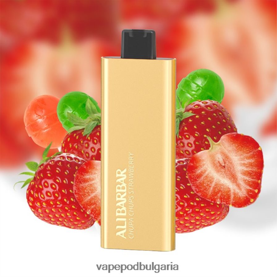 Vape Течности - Alibarbar Pandora 7000 вейпове за еднократна употреба чупа чупс ягода B608V053