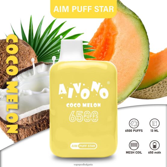 Vape Bg - кокомелон Aivono AIM PUFF STAR 6500 0V062R297