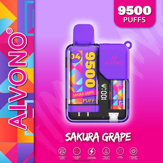 Vape Bg - грозде сакура Aivono AIM TANK 9500 0V062R36